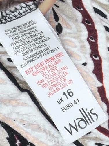Womens UK Size 16 Wallis Multicoloured Blouse