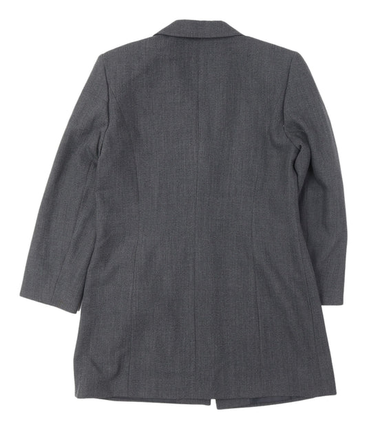 Jacques Vert Women's Grey Mid-Length Coat - Size 12