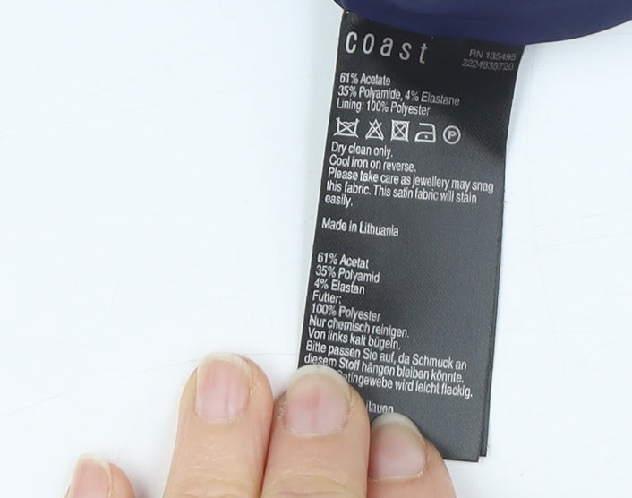 Coast Women's Blue Sleeveless Sheath Dress - Size 12