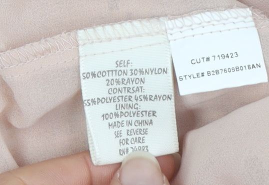 Womens UK Size XS Adiva Beige Camisole Blouse