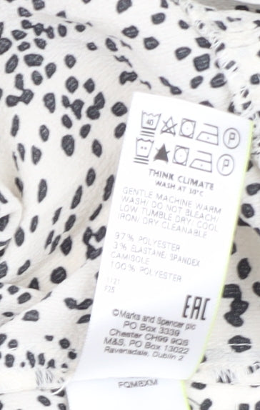 Marks and Spencer Women's Ivory Animal Print Shirt Dress Size 24