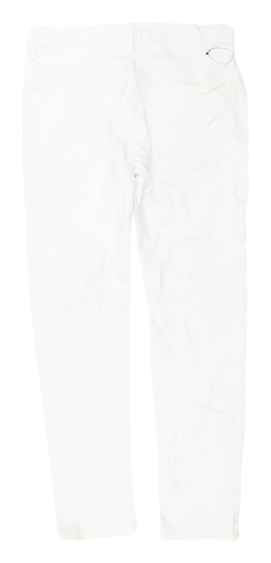 Marks and Spencer Men's White Skinny Jeans, Size 10, Stretch