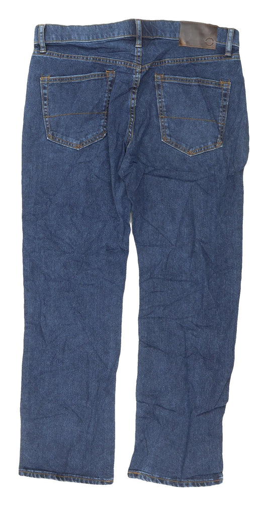 Marks and Spencer Men's Blue Straight Jeans - M