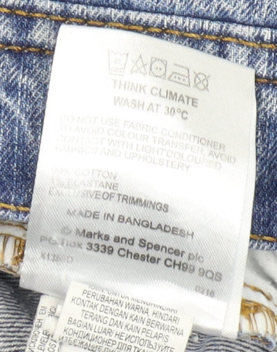 Marks and Spencer Blue Straight Leg Men's Jeans 34