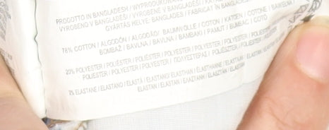 Primark Women's Blue Cut-Off Denim Shorts, Size 4