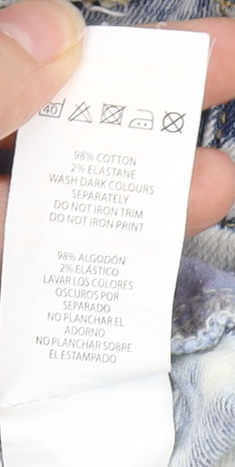 Denim Co. Women's Blue Skinny Jeans Size 12 Distressed USA