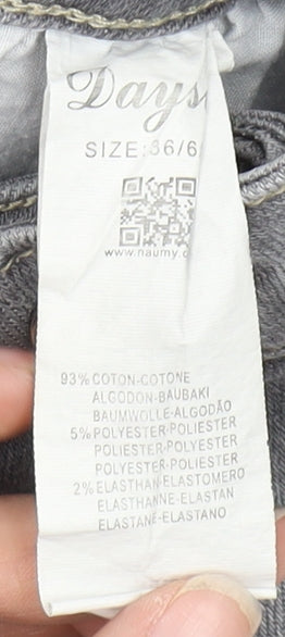 Daysie Women's Grey Skinny Distressed Jeans, Size 8