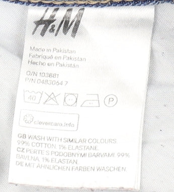 H&M Women's Blue Denim Relaxed Shorts, Size 8