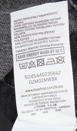 Topshop Women's Black Straight Jeans