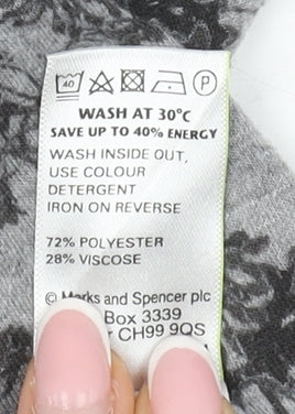 Womens UK Size 16 Marks and Spencer Grey Basic T-Shirt