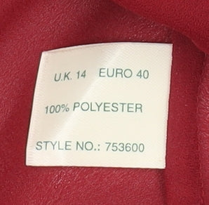 Womens UK Size 14 Kaliko Red Basic Camisole