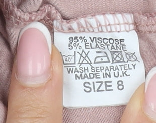 Missguided Women's Pink Long Sleeve High Neck Dress