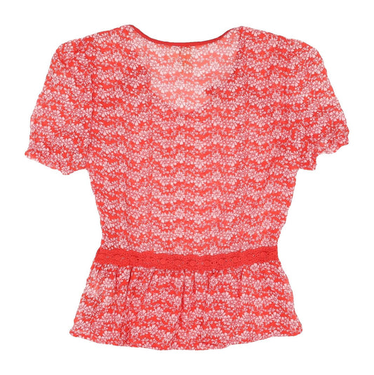 Womens UK Size 6 H&M Red Blouse