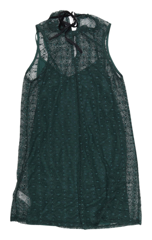 New Look Women's Green Sleeveless Dress UK 14