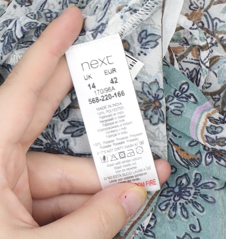 Next Women's Multicoloured Kaftan Dress Size 14