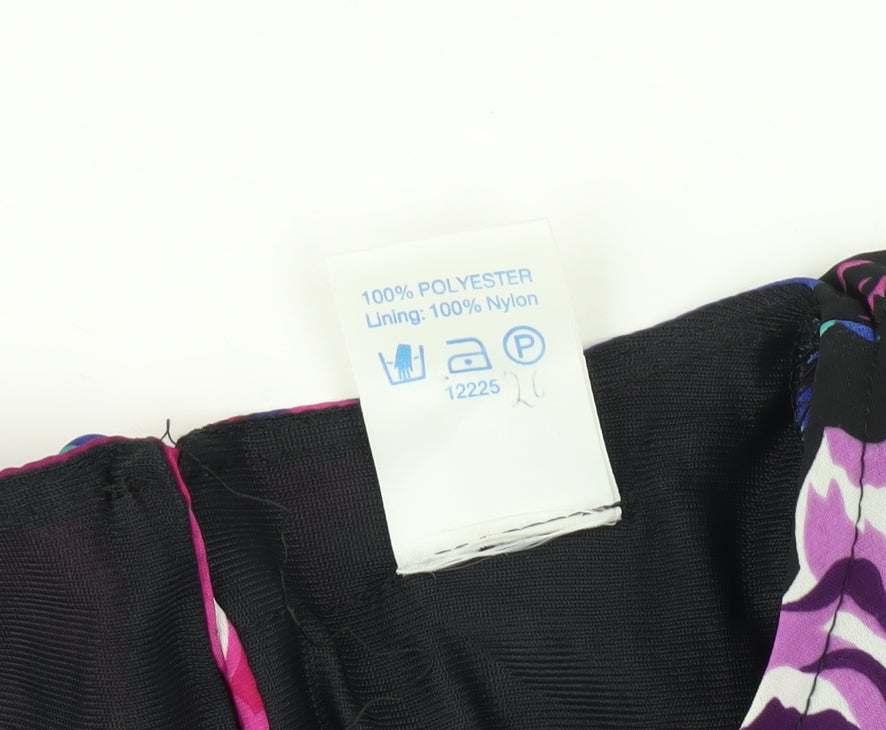 C&A Women's Multicoloured Floral A-Line Dress, Size 12