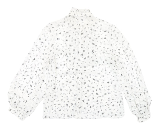 Womens UK Size XS Zara White Basic Blouse