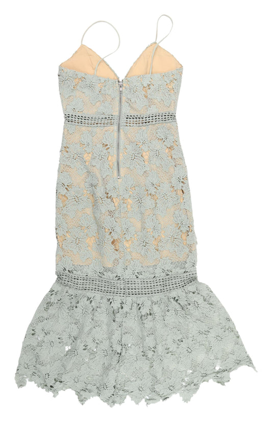 Missguided Women's Midi Mermaid Floral Lace Dress UK 10