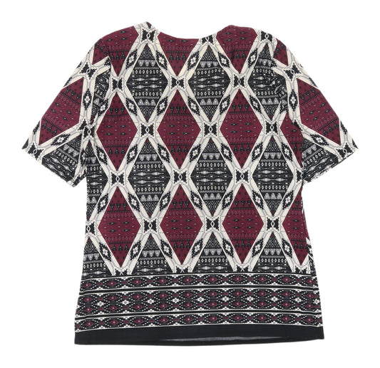 Womens UK Size 10 Wallis Multicoloured Basic Blouse