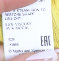 Womens UK Size 6 Marks and Spencer Yellow Cropped Blouse