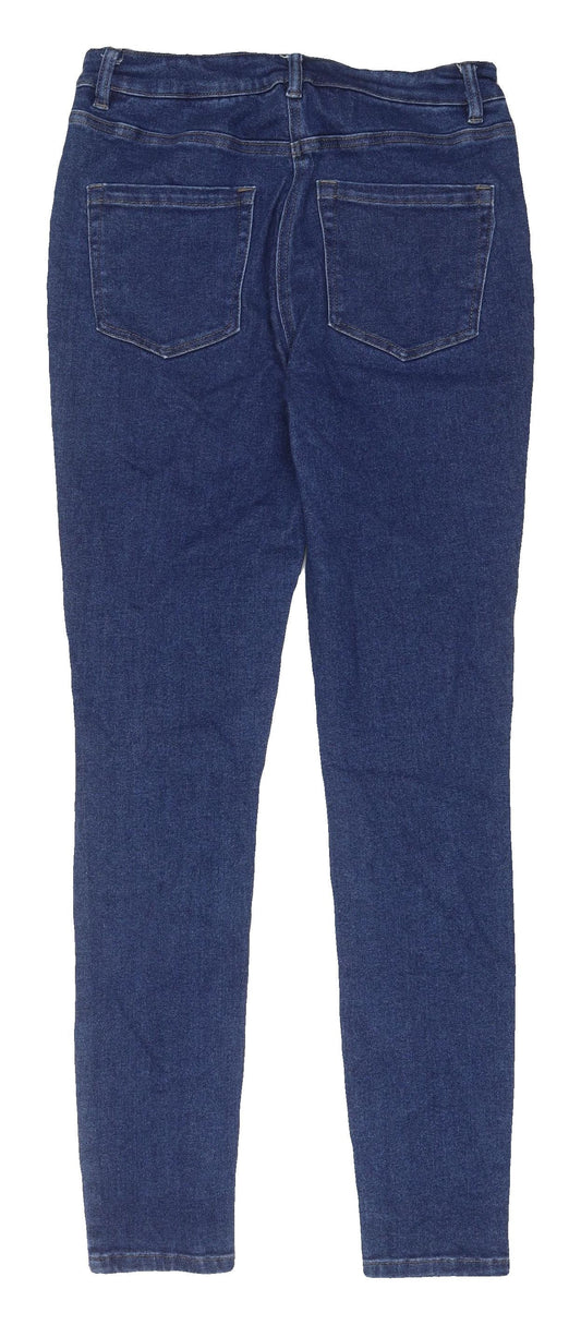 Next Women's Blue Distressed Skinny Jeans Size 12L
