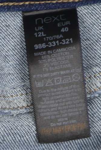 Next Women's Blue Distressed Skinny Jeans Size 12L