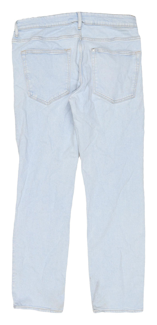 Mens UK Size 33/32 H&M Regular Fit Straight Blue Jeans