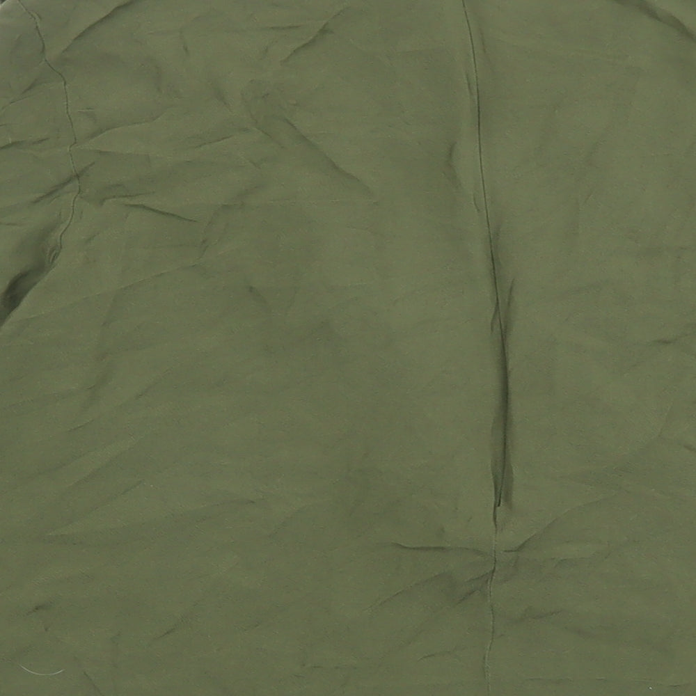 Womens UK Size 12 Warehouse Green Basic Blouse