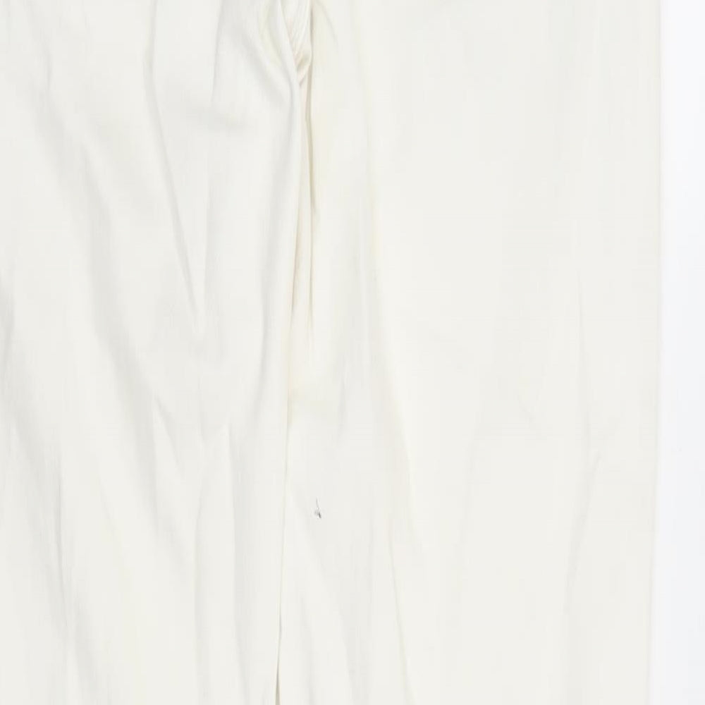 Mens UK Size 30 in river is Slim Fit Straight White Jeans
