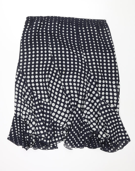 Ridella Womens Blue Polka Dot Polyester Trumpet Skirt Size 22