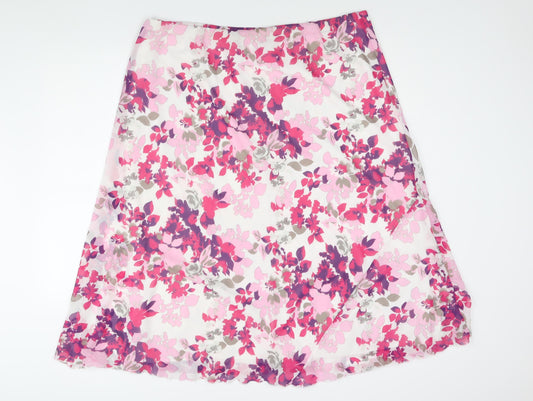 Autonomy Womens Multicoloured Floral Polyester A-Line Skirt Size 22