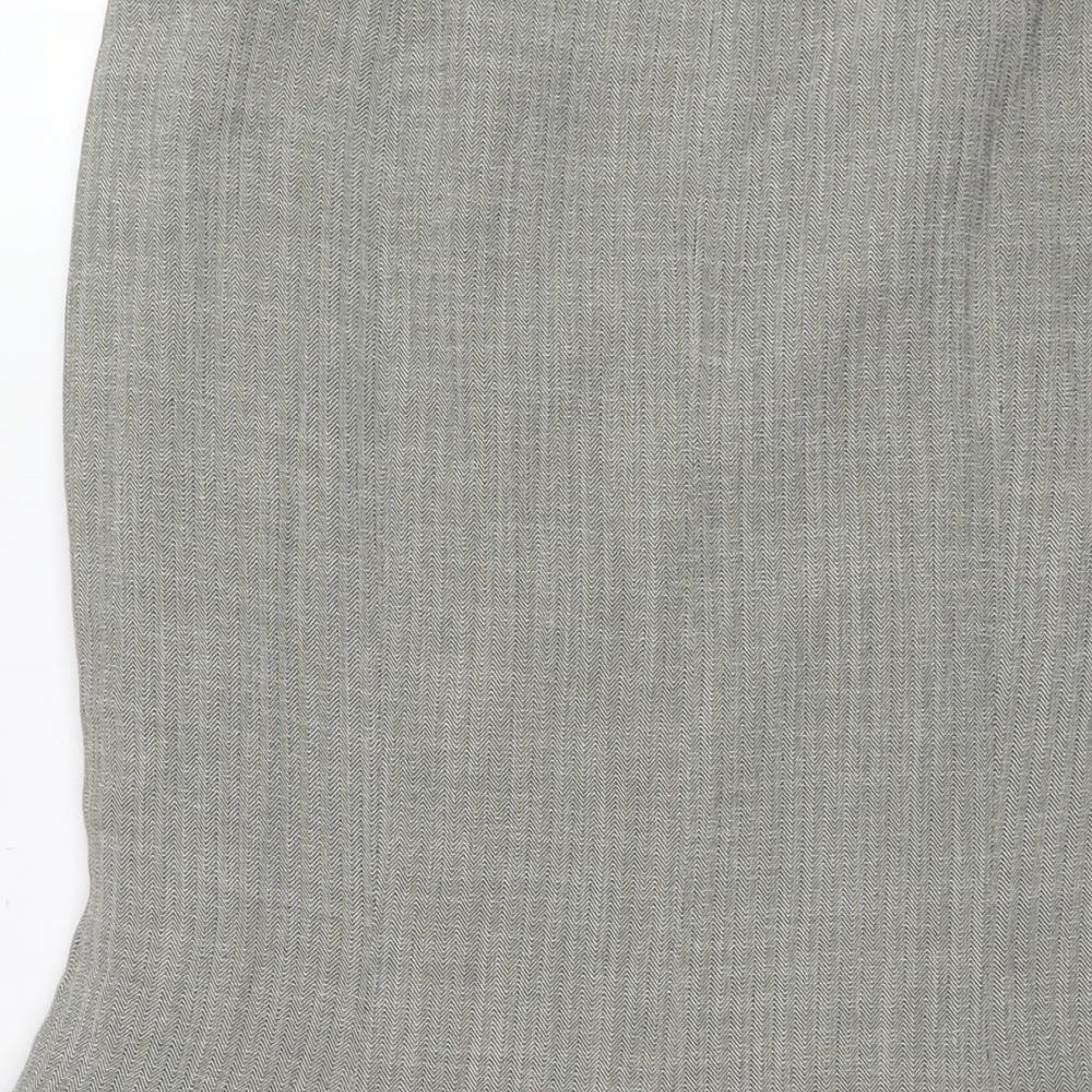 Precis Womens Grey Acetate Trumpet Skirt Size 10 Zip