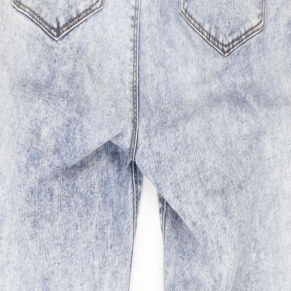 Denim & Co. Womens Blue Cotton Skinny Jeans Size 10 L27 in Regular Zip