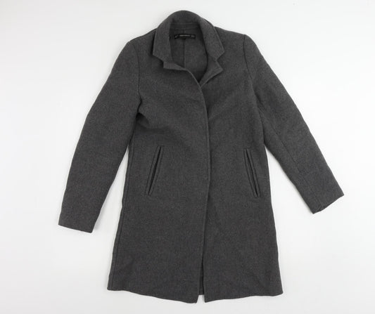 Womens UK Size XS Zara Grey Overcoat