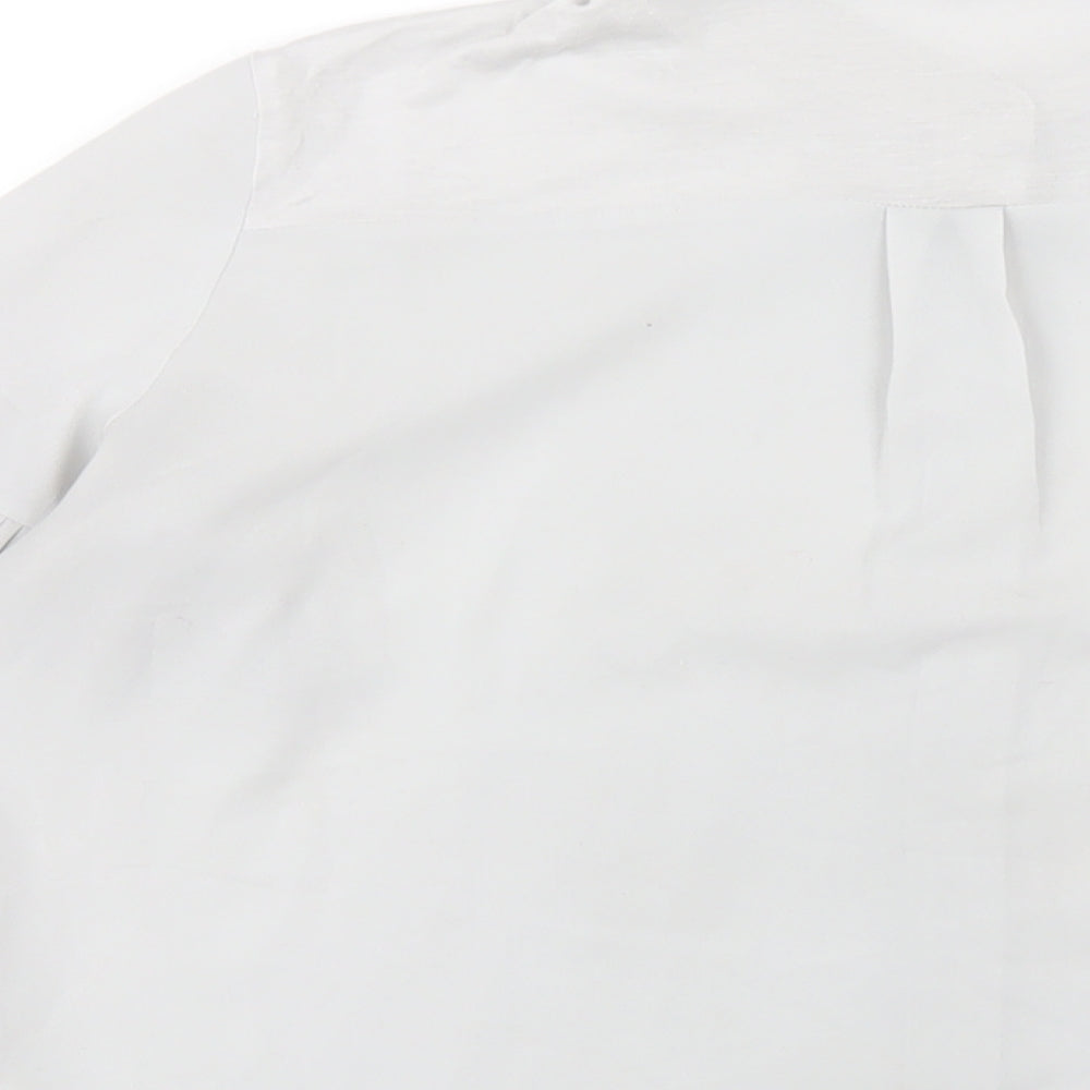 French Connection Womens Grey Polyester Basic Button-Up Size S Collared