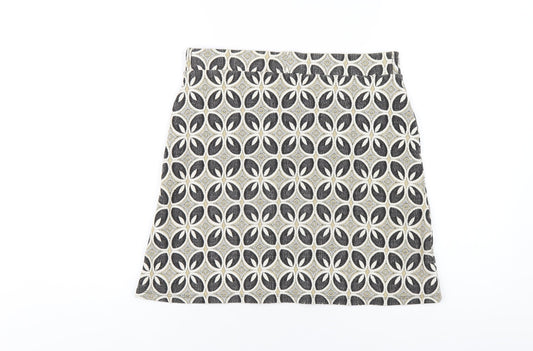 NEXT Womens Multicoloured Geometric Polyester A-Line Skirt Size 10