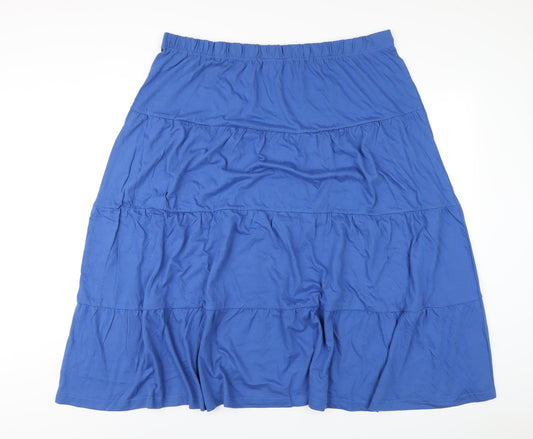 American Sweetheart Womens Blue Cotton A-Line Skirt Size 3XL