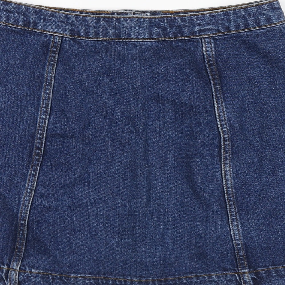 Womens UK Size 10 Topshop A-Line Denim Skirt