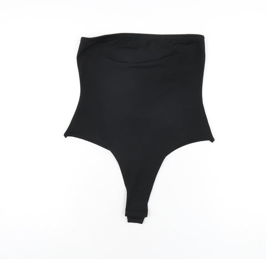 Womens UK Size 12 PRETTYLITTLETHING One-Piece Black Bodysuit