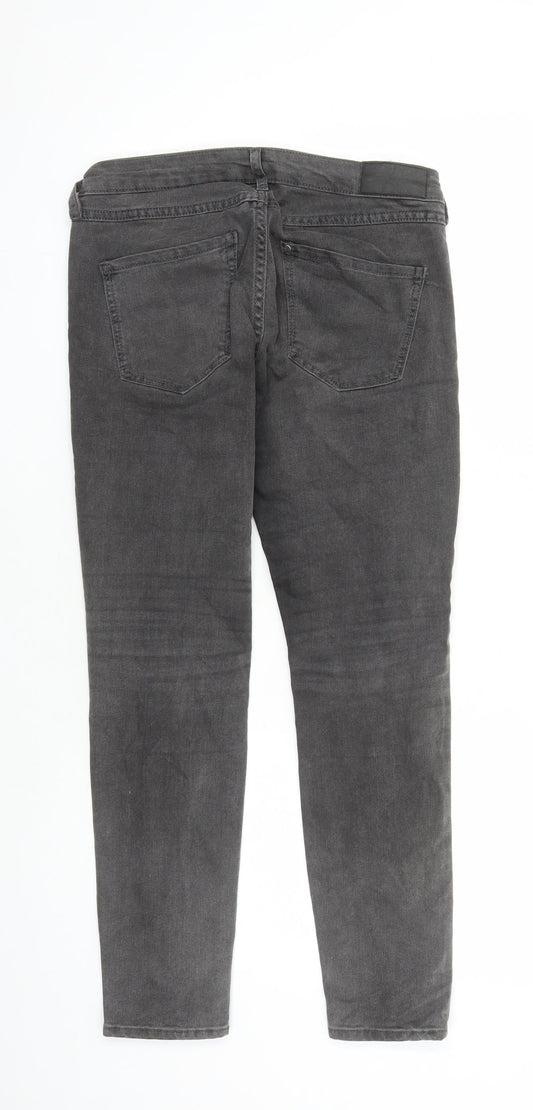 Womens UK Size 30 in H&M Regular Fit Skinny Grey Jeans