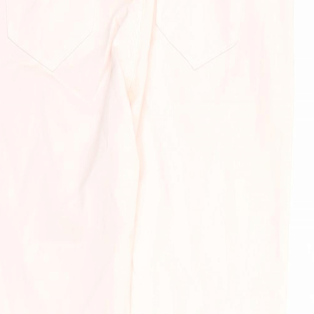 New Look Womens Pink Cotton Skinny Jeans Size 12 L28 in Regular Zip - Pockets