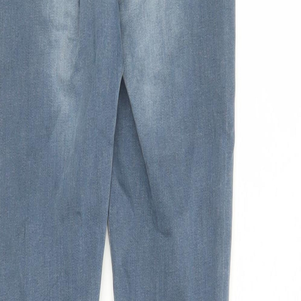 Topshop Womens Blue Cotton Skinny Jeans Size 26 in L27 in Regular Zip - Pockets