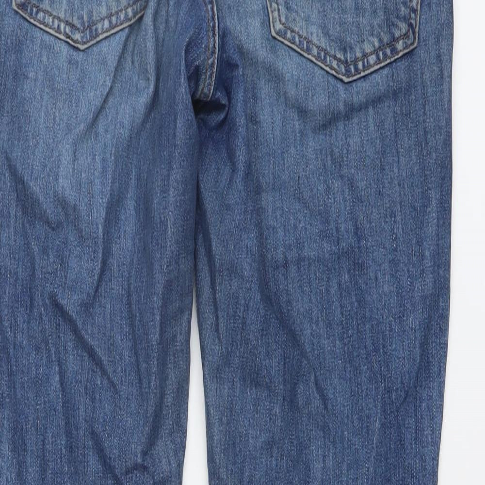 Topshop Womens Blue Cotton Mom Jeans Size 25 in L26 in Regular Button