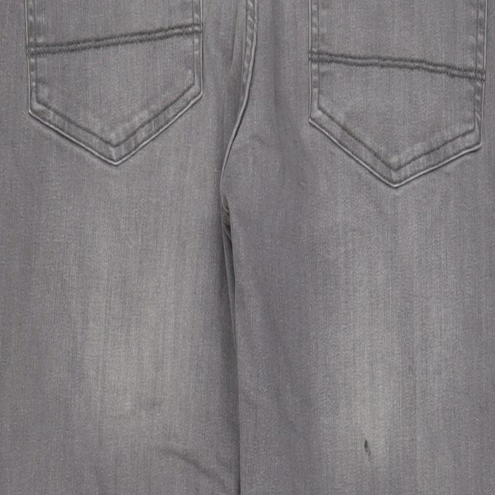 Denim & Supply Mens Grey Cotton Straight Jeans Size 36 in L34 in Slim Zip - Pockets