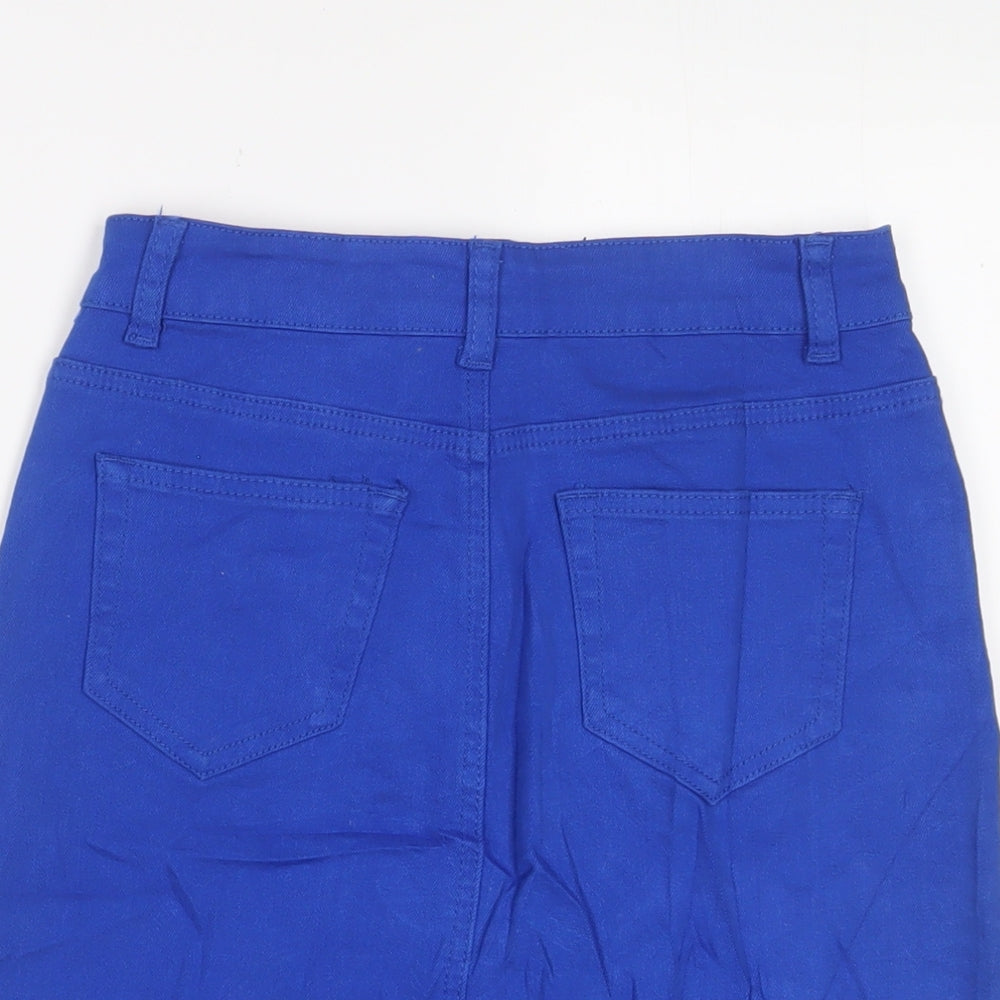Womens UK Size 6 PRETTYLITTLETHING A-Line Denim Skirt