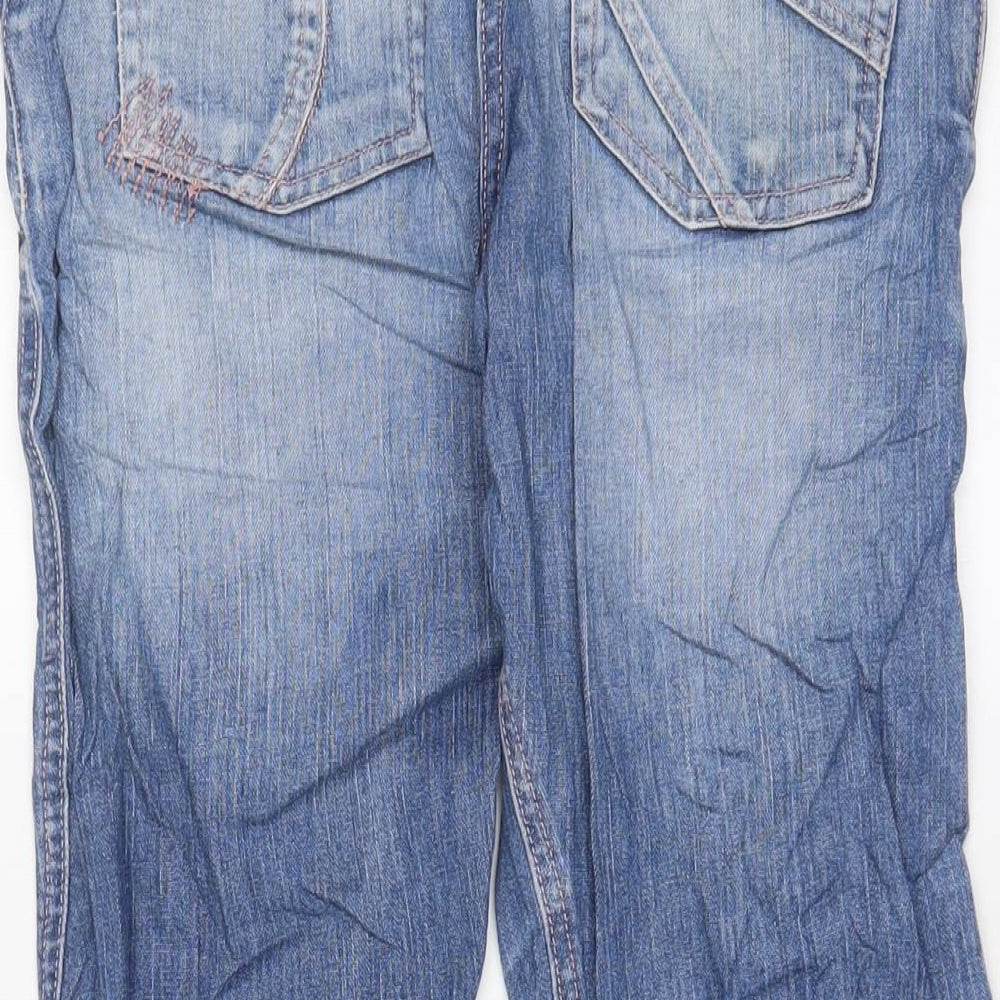 Womens UK Size 28 in H&M Regular Fit Cropped Blue Jeans