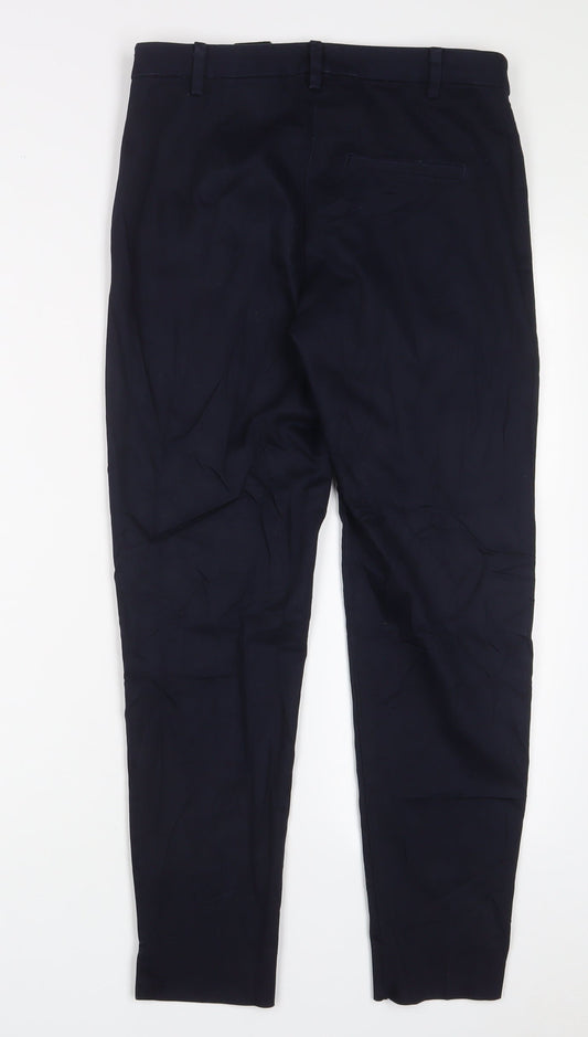 Womens UK Size 10 H&M Regular Fit Blue Trousers