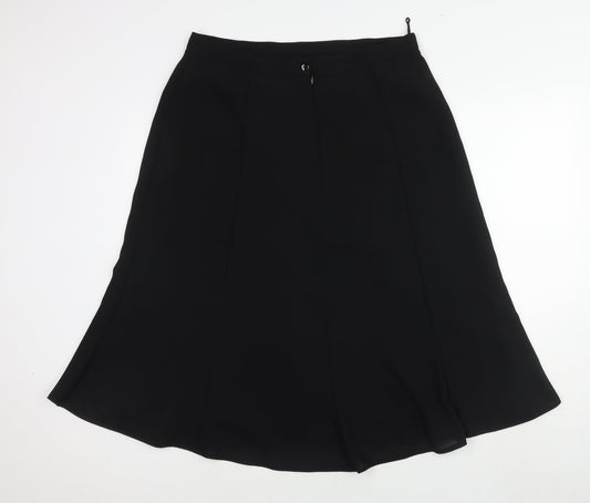 Design Essentials Womens Black Polyester Pleated Skirt Size 20 Zip