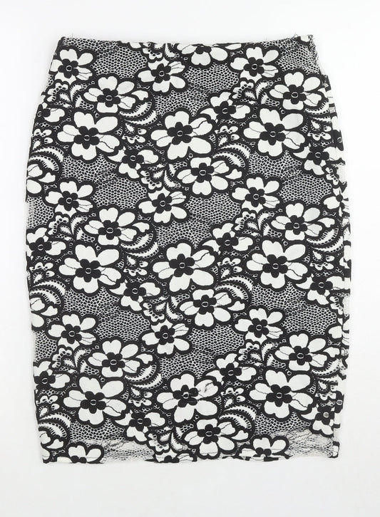 David Emanuel Womens Multicoloured Floral Nylon A-Line Skirt Size 10