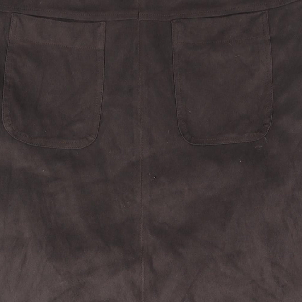Womens UK Size 18 Pomodoro A-Line Velour Skirt
